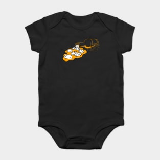 Funny Drunk Kittens Sleeping On A Beer Pool Besides A Beer Bottle Baby Bodysuit